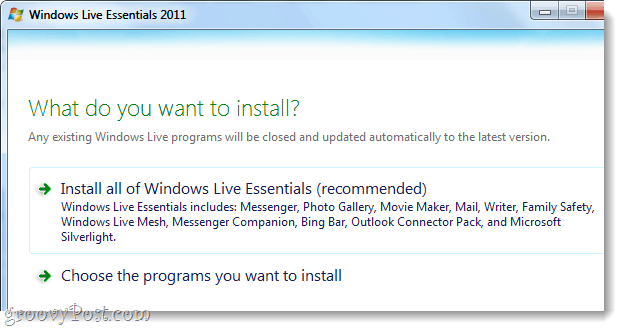 zainstaluj niezbędne elementy systemu Windows na żywo