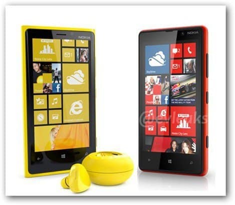 evleaks przód Lumia 820 Lumia 920