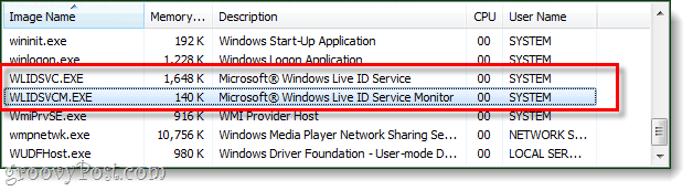 Usługi systemu Windows wlidsvc.exe wlidsvcm.exe