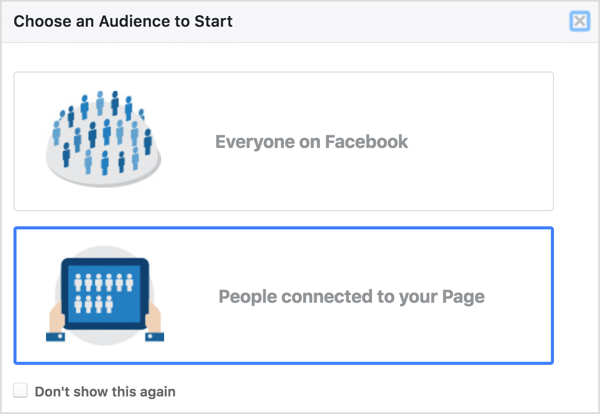 Wybierz osoby połączone z Twoją stroną w statystykach odbiorców na Facebooku.