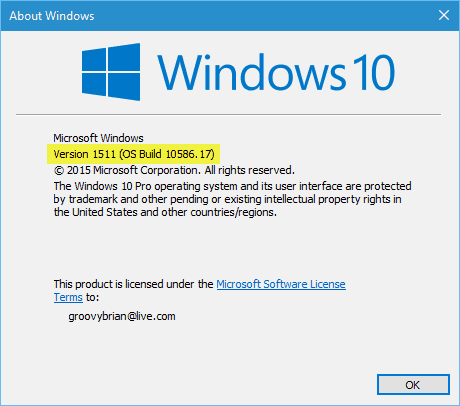 Kompilacja systemu Windows 10 10586.17
