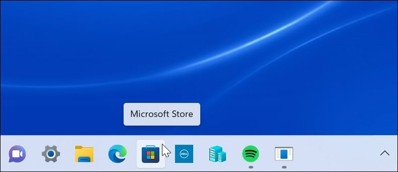 Pasek zadań Microsoft Store