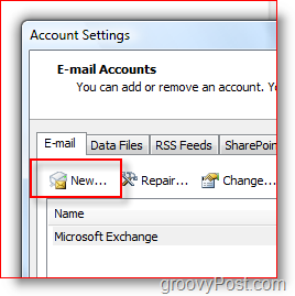 Utwórz nowe konto pocztowe w programie Outlook 2007