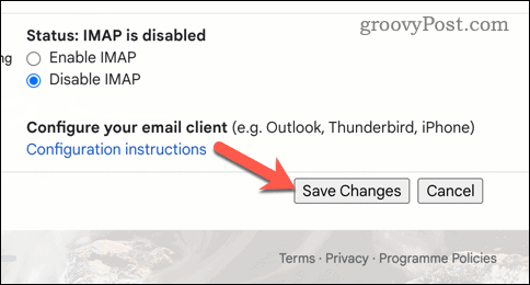 Zapisz zmiany Gmaila