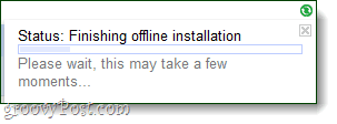 kończenie instalacji Gmaila offline