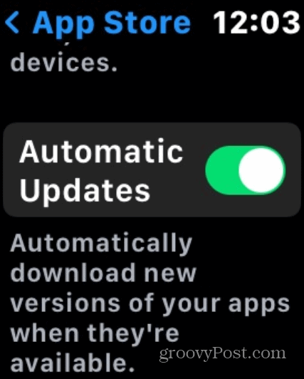 automatyczne aktualizacje Apple Watch