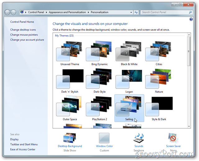 Biblioteka motywów systemu Windows 7