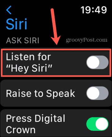 Apple Watch nasłuchuj Hey Siri