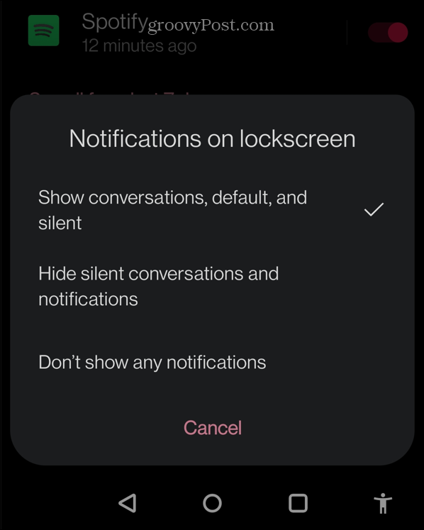 Pobierz Spotify na ekranie blokady Androida