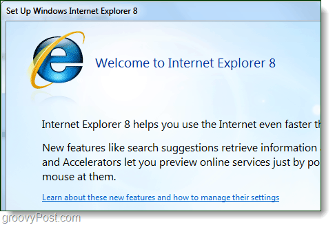 Witamy w Internet Explorerze 8