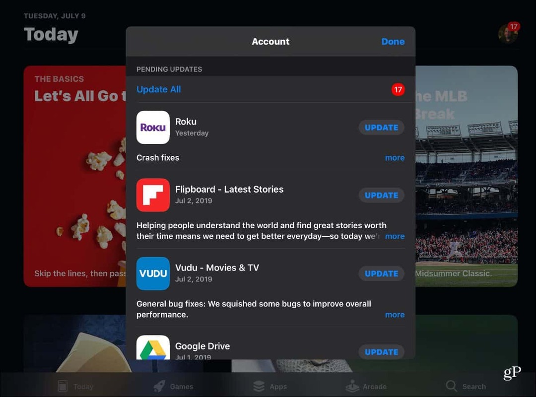 Jak znaleźć i ręcznie zaktualizować aplikacje na iOS 13 w App Store