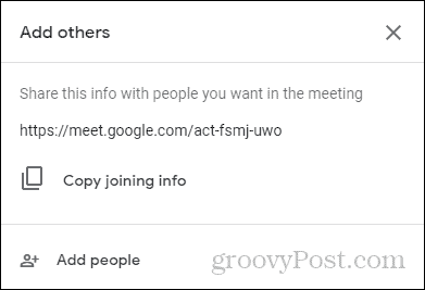 Informacje o dołączaniu do Google Meet dołącz