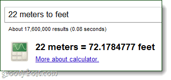 kalkulator konwertuje metry na stopy