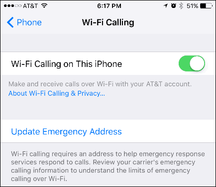 Włącz połączenia Wi-Fi na iPhonie