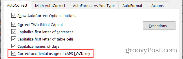 Autokorekta Caps Lock w systemie Windows