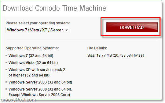 skąd pobrać maszynę czasu Comodo i na jakich systemach jest obsługiwana
