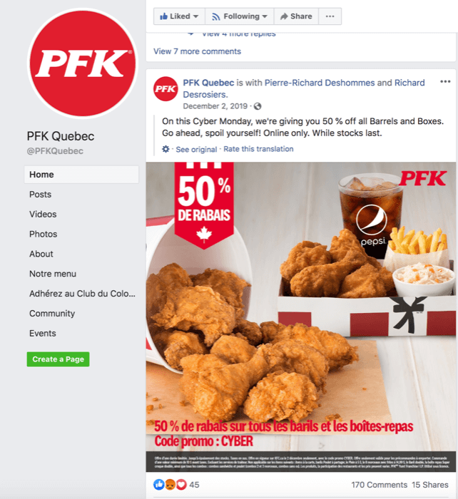 Strona PFK na Facebooku