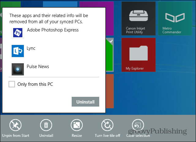 Windows 8.1 ułatwia odinstalowanie wielu aplikacji jednocześnie