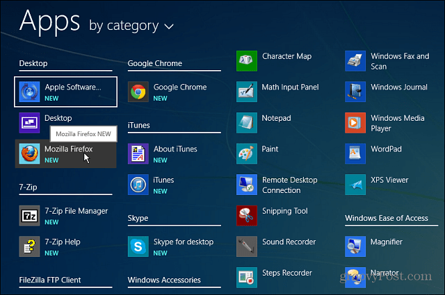 Wszystkie aplikacje Windows 8.1