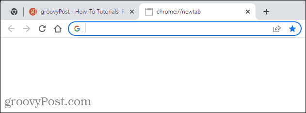 Pusta strona Nowa karta w Chrome