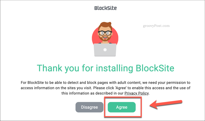 Zatwierdzanie uprawnień do rozszerzenia Blokuj witrynę