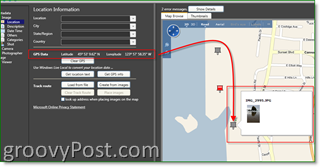 Microsoft Pro Photo Tools GPS Dodaj metadane dla GEO:: groovyPost.com