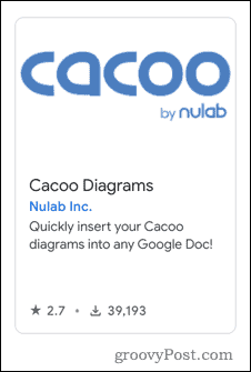 Dodatek Cacoo w Dokumentach Google