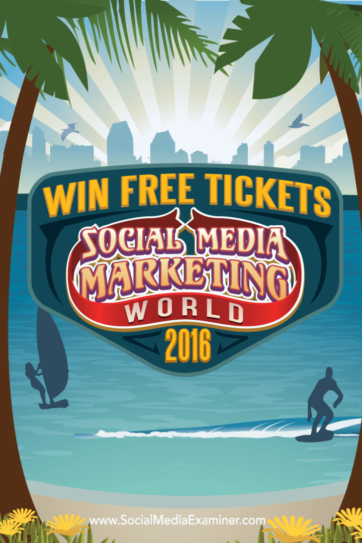 Wygraj darmowe bilety na Social Media Marketing World 2016: Social Media Examiner