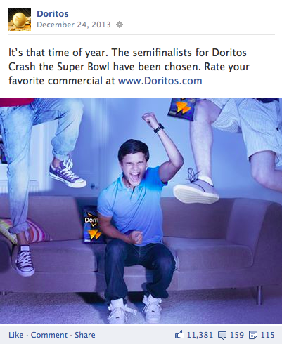 doritos post na Facebooku