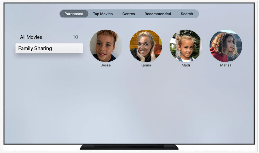 Udostępnianie Apple TV