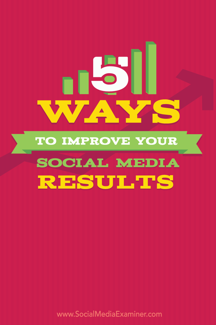 5 sposobów na poprawę wyników w mediach społecznościowych: Social Media Examiner