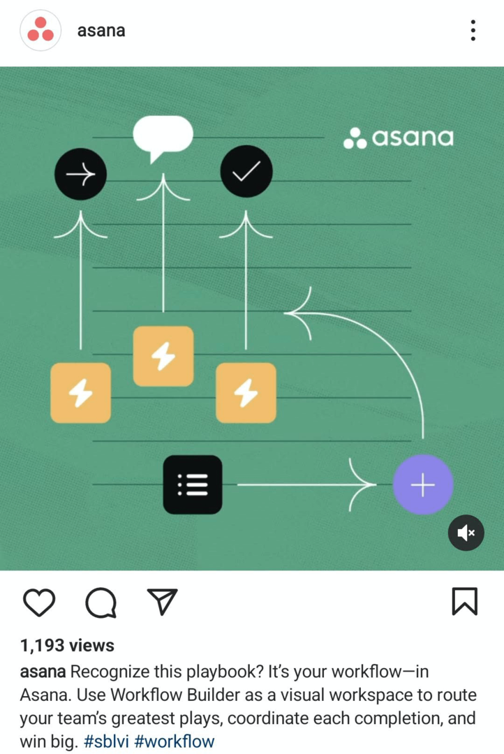 przykład postu wideo na Instagramie podkreślającego cechy produktu