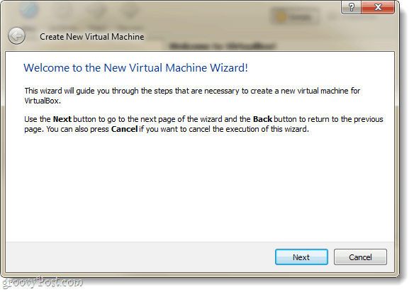 kreator nowej maszyny wirtualnej virtualbox