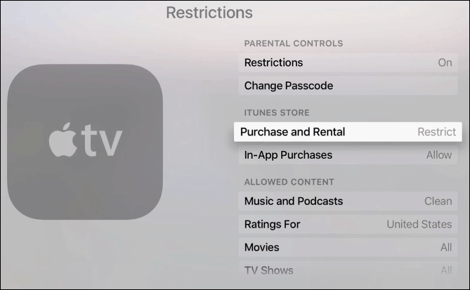 Jak zabezpieczyć hasłem zakupy w nowym Apple TV