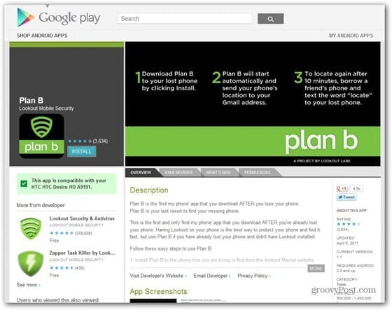 Plan B znajduje zgubiony lub skradziony smartfon z Androidem bez uprzedniej instalacji