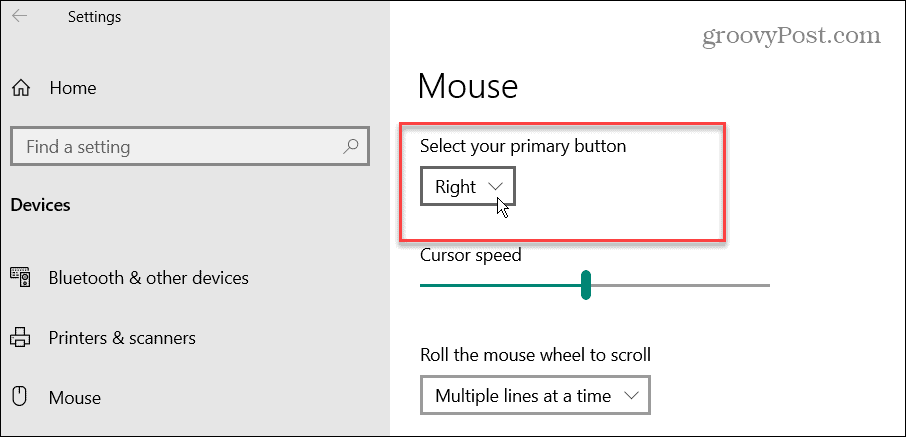 Ustaw mysz jako leworęczną w systemie Windows