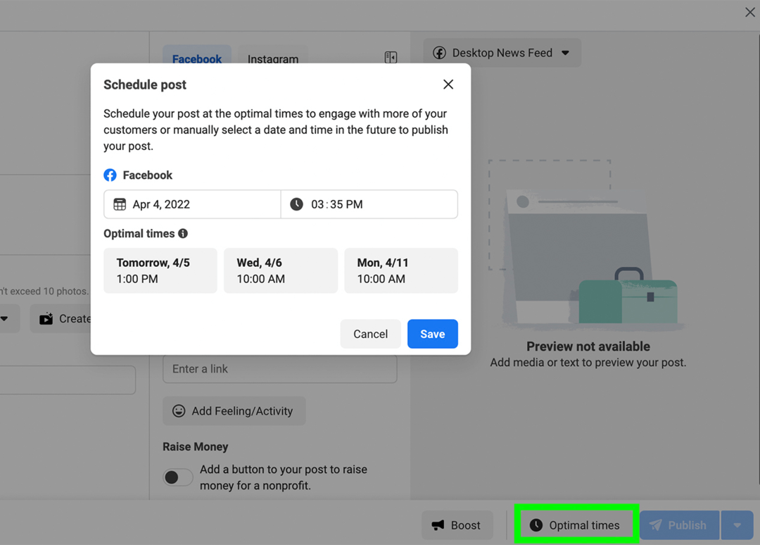 zaplanuj post w Meta Business Suite w optymalnych godzinach