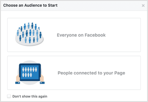 Facebook Audience Insights wybiera odbiorców na początek
