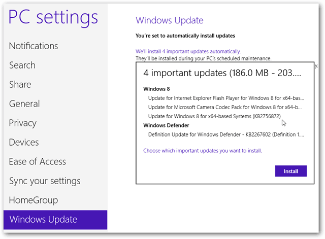 Główne aktualizacje systemu Windows 8