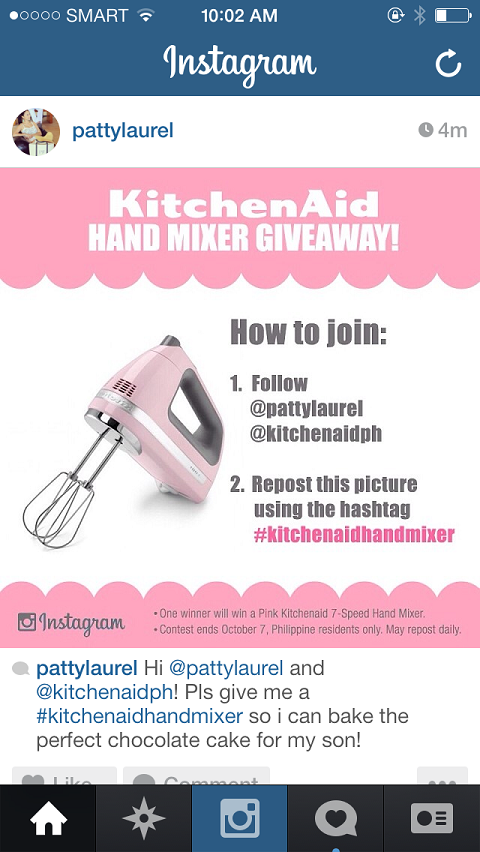 przykład hashtagu kitchenaid instagram