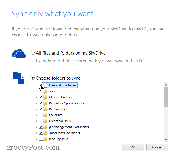 Jak zsynchronizować określone foldery z SkyDrive do komputera