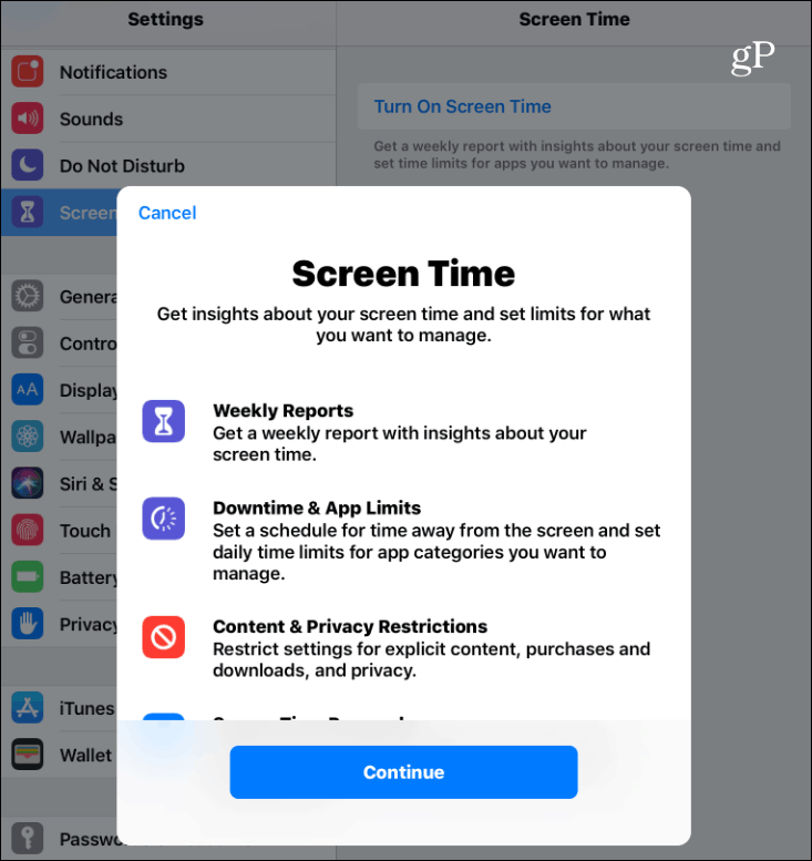 Włącz czas ekranu iOS 12