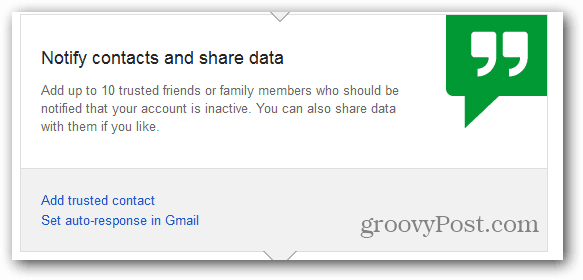 Kontakty Google Inactive Account Manager