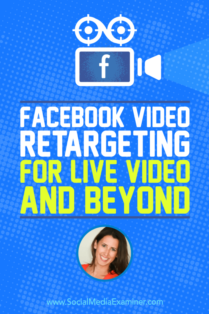 Retargeting wideo na Facebooku dla wideo na żywo i nie tylko, zawierający spostrzeżenia Amandy Bond w podcastie marketingu w mediach społecznościowych.