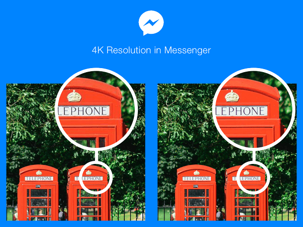 Użytkownicy Facebook Messenger w wybranych krajach mogą teraz wysyłać i odbierać zdjęcia w rozdzielczości 4K.