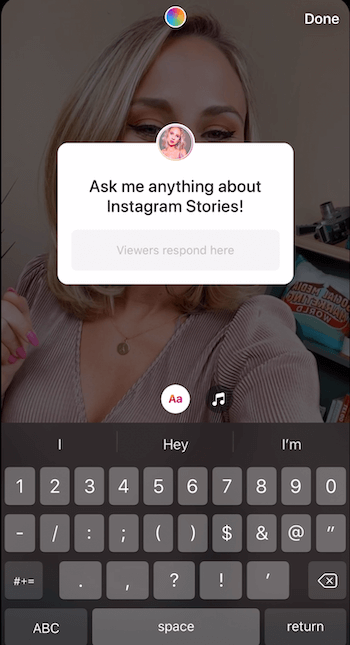 dodaj naklejkę z pytaniami do historii na Instagramie