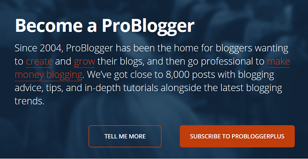 Strona główna ProBloggera jest inna dla nowych odwiedzających witrynę.