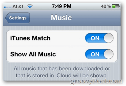 Włącz dopasowanie iTunes na iOS