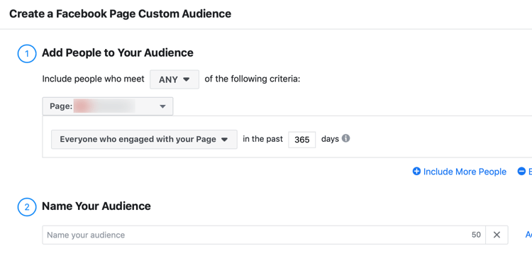 Utwórz okno dialogowe Custom Audience na stronie Facebook