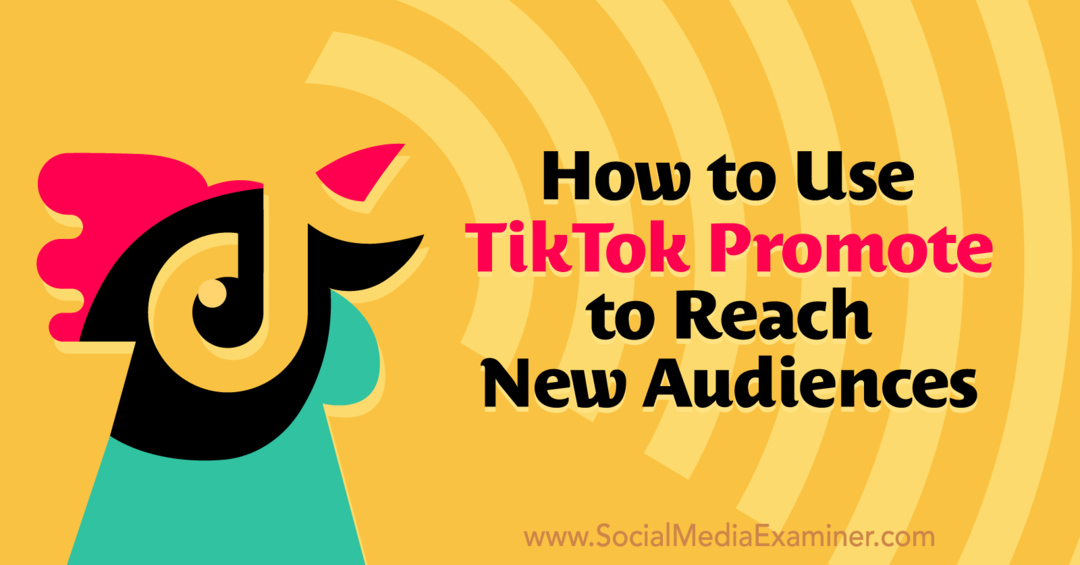 Jak korzystać z TikTok Promote, aby dotrzeć do nowych odbiorców: Egzaminator mediów społecznościowych